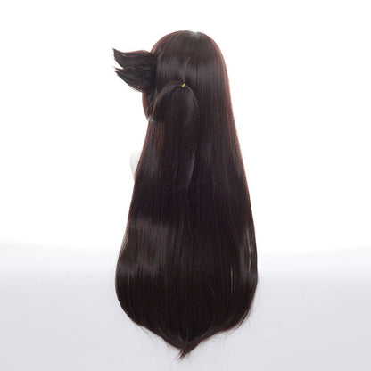 Genshin Impact Beidou Dark Brown Long Cosplay Wigs