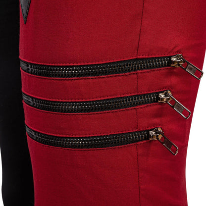 The Suicide Squad 2 Harley Quinn Fight Suit Leather Cosplay Costumes