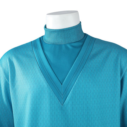 Minecraft Movie Steve Blue T-shirt Cosplay Costumes