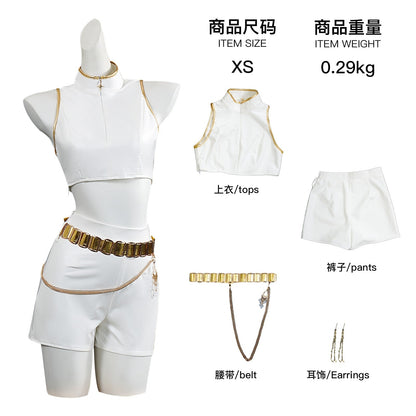 KPop Demon Hunters Rumi Zoey Mira White Leather Adult Kids Cosplay Costumes
