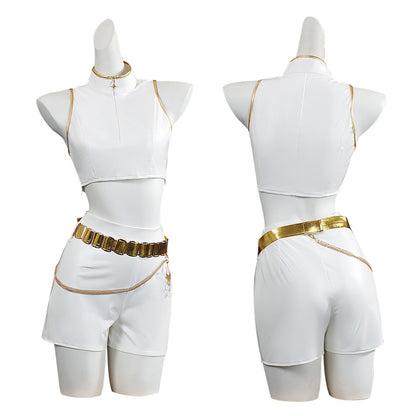 KPop Demon Hunters Rumi Zoey Mira White Leather Adult Kids Cosplay Costumes