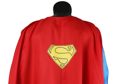 Superman 1978 Moive Christopher Reeve Male Jumpsuit Cosplay Costumes