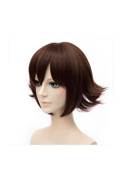 Kantai Collection Kancolle Yukikaze 30cm Short Wavy Brown Cosplay Wig