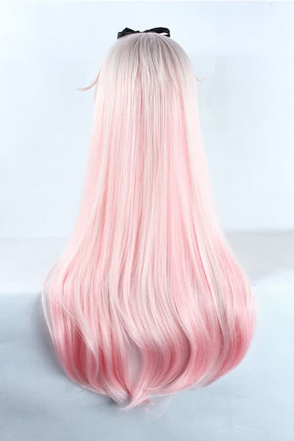 Kantai Collection Kancolle Destroyer Yudachi 80cm Long Straight Pink Cosplay Wig