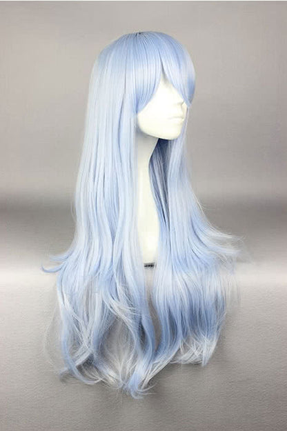 Kantai Collection Hibiki 80cm Light Blue Wavy Cosplay Wigs