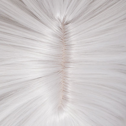 Genshin Impact Paimon Gray White Short Cosplay Wig