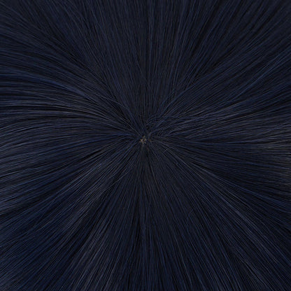 Genshin Impact Xiangling Navy Blue Cosplay Wigs