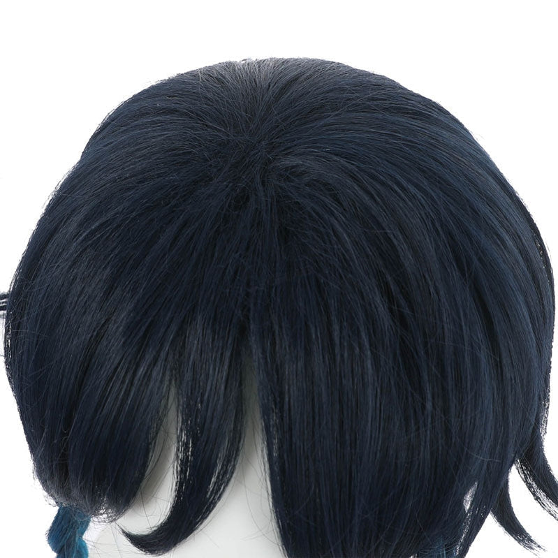 Genshin Impact Venti Gradient Blue Braided Cosplay Wig