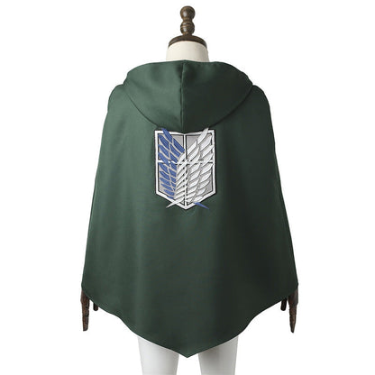 Attack on Titan Eren Jaeger Mikasa Ackerman The Wings Of Freedom Survey Corps Cosplay Cloak