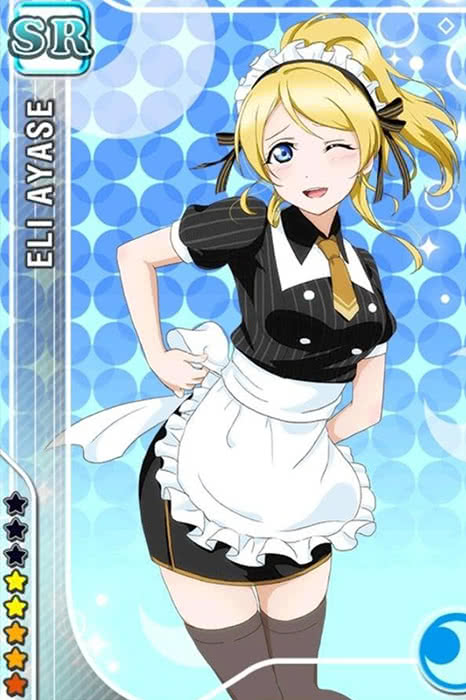 Love Live! Anime Cosplay Costumes Maid Uniforms Black and White Dresses