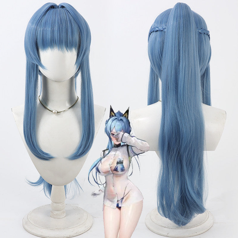 omgcos Goddess of Victory: Nikke Helen Light Blue Cosplay Wig