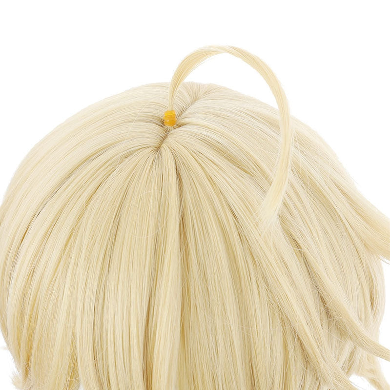 Genshin Impact Traveler Aether Blonde Ponytail Cosplay Wigs
