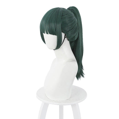 Jujutsu Kaisen Maki Zenin Long Dark Green Cosplay Wigs