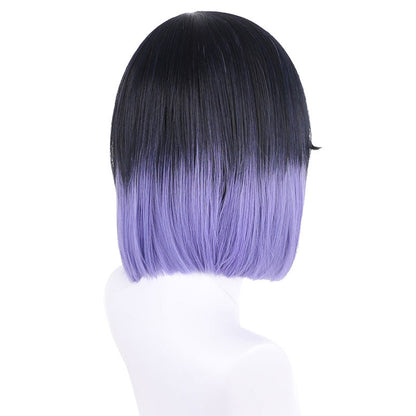 Genshin Impact Yelan Black Gradient Purple Cosplay Wigs
