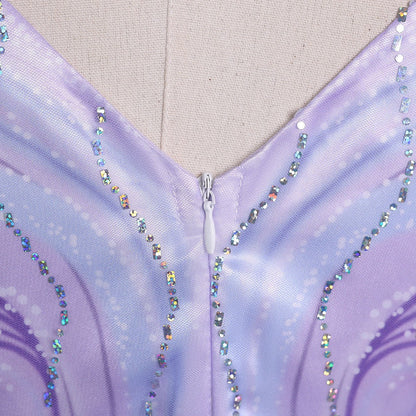 Wicked: For Good Glinda Purple Iridescent Dress Cosplay Costumes