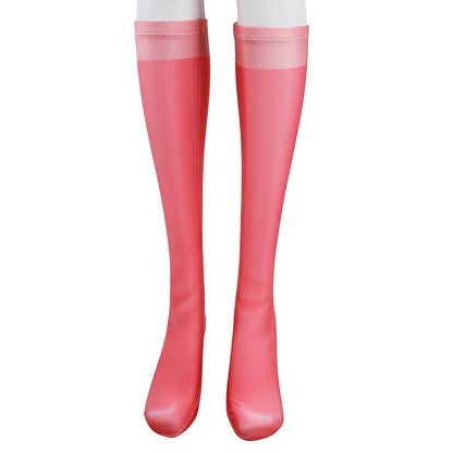 Invincible Atom Eve Female Pink Jumpsuit With Cloak Cosplay Costumes