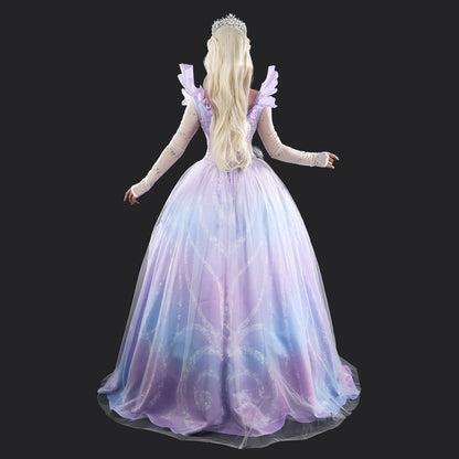 Wicked: For Good Part Two Galinda Dress with Crown Cosplay Costumes