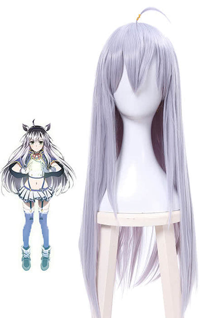 Akashic Records Of Bastard Magic Instructor Sistine Fibel Mixed Silver Long Straight Anime Cosplay Wigs