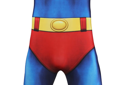 Superman 1978 Moive Christopher Reeve Male Jumpsuit Cosplay Costumes