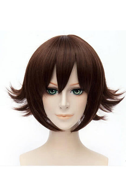 Kantai Collection Kancolle Yukikaze 30cm Short Wavy Brown Cosplay Wig
