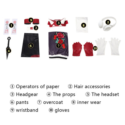 Overwatch 2 OW Kiriko Leather Outfit Female Cosplay Costumes