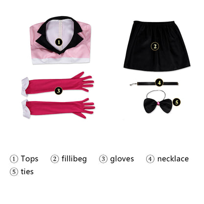 Hazbin Hotel Angel Dust Dress Outfit Full Set Cosplay Costumes