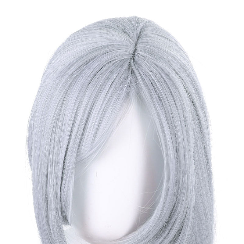 Genshin Impact Shenhe Long Grey Twist Braid Cosplay Wigs