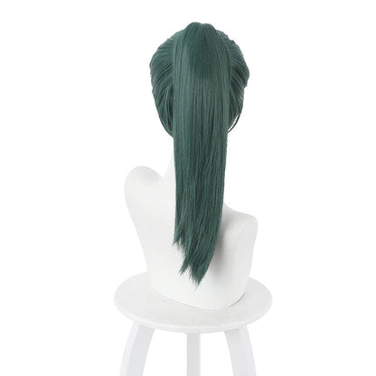 Jujutsu Kaisen Maki Zenin Long Dark Green Cosplay Wigs