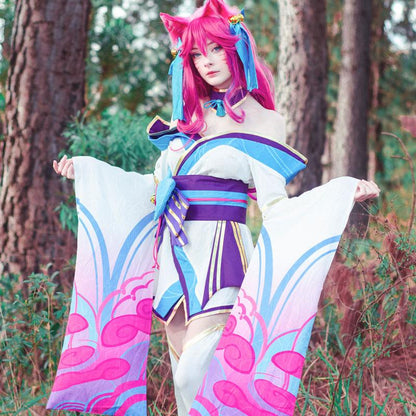 Ready To Ship LOL Spirit Blossom Ahri Cosplay Costume Halloween Costume