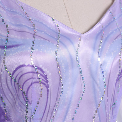 Wicked: For Good Glinda Purple Iridescent Dress Cosplay Costumes