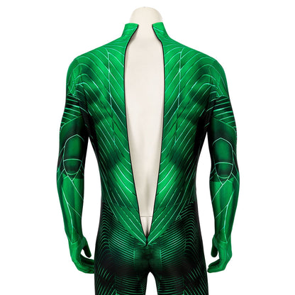 Green Lantern Hal Jordan Male Jumpsuit with Eyemask Cosplay Costumes