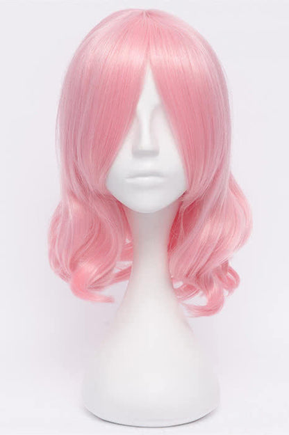 35cm Pink Curly TouHou Project Saigyouji Yuyuko Cosplay Wig