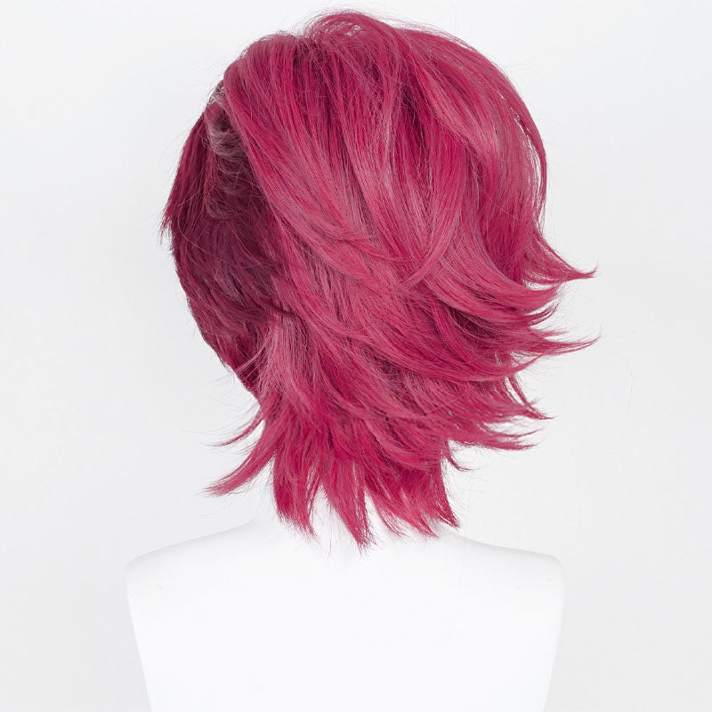 LOL Arcane Vi Short Rose Red Cosplay Wigs