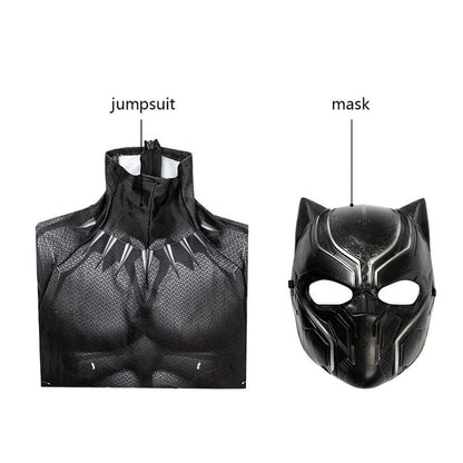 Movie Captain America Civil War Black Panther Children Jumpsuit Cosplay Costume