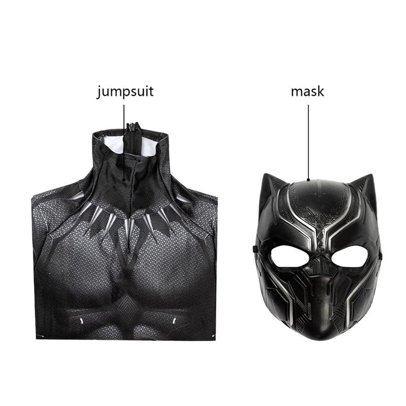 Movie Captain America Civil War Black Panther Children Jumpsuit Cosplay Costume