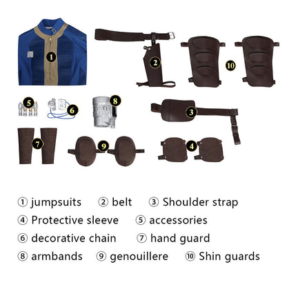 Fallout Vault Season 1 Lucy #33 Male Full Set Cosplay Costumes