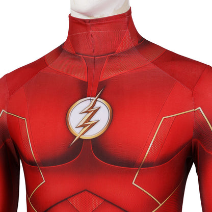 The Flash season 8 Barry Allen Male Jumpsuit with Mask Cosplay Costumes
