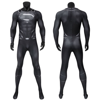 Justice League Clark Kent Superman Male Black Jumpsuit Cosplay Costumes