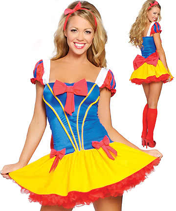 Sexy Princess Snow White Halloween Costume Fairy Tale Fancy Party Dress