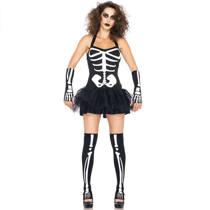 Halloween women Vampire costumes sexy cosplay skirt  vampire makeup dress