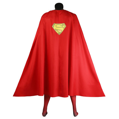 Superman 1978 Moive Christopher Reeve Male Jumpsuit Cosplay Costumes
