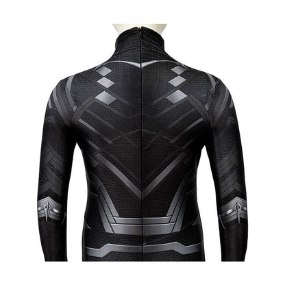 Black Panther Children Jumpsuit with Mask Cosplay Costume