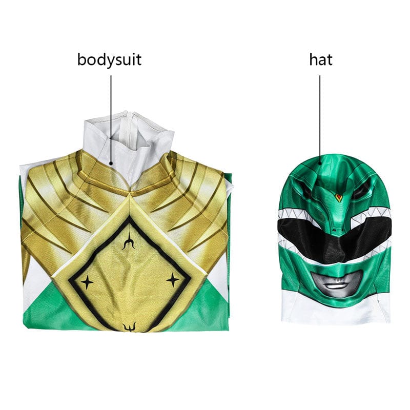 Mighty Morphin Power Rangers Yamato Tribe Knight Burai Dragon Ranger Green Ranger Children Jumpsuit Cosplay Costumes