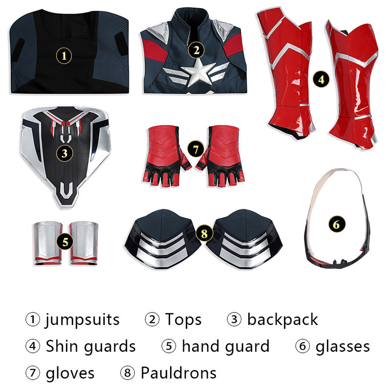 Marvel Captain America 4 Sam Wilson Captain America Cosplay Costumes