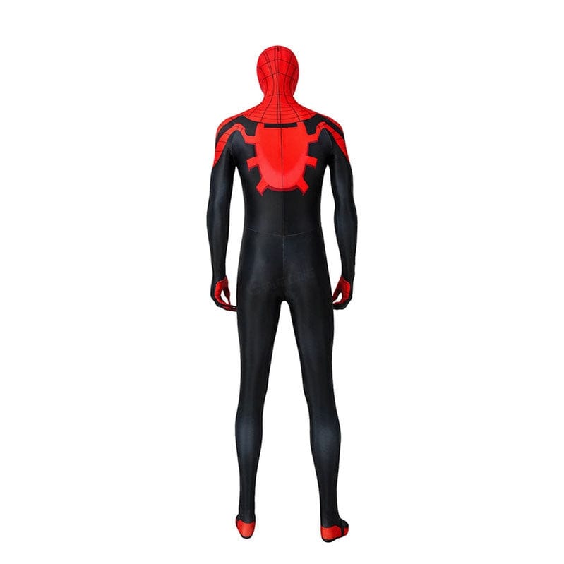Anime Spiderman: Superior Spider Man Elastic Force Jumpsuit Cosplay Costume with Free Headgear