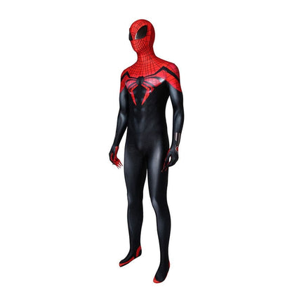 Superior Spider Man Peter Parker Spiderman Elastic Force Cosplay Costume Jumpsuit with Headgear