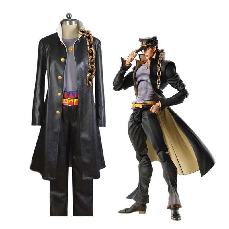 JoJo's Bizarre Adventure Kujo Jotaro Cosplay Costume with Hat
