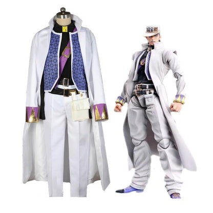 JoJo's Bizarre Adventure Diamond is Unbreakable Kujo Jotaro Cosplay Costume with Hat