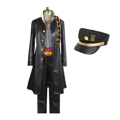 JoJo's Bizarre Adventure Kujo Jotaro Cosplay Costume with Hat