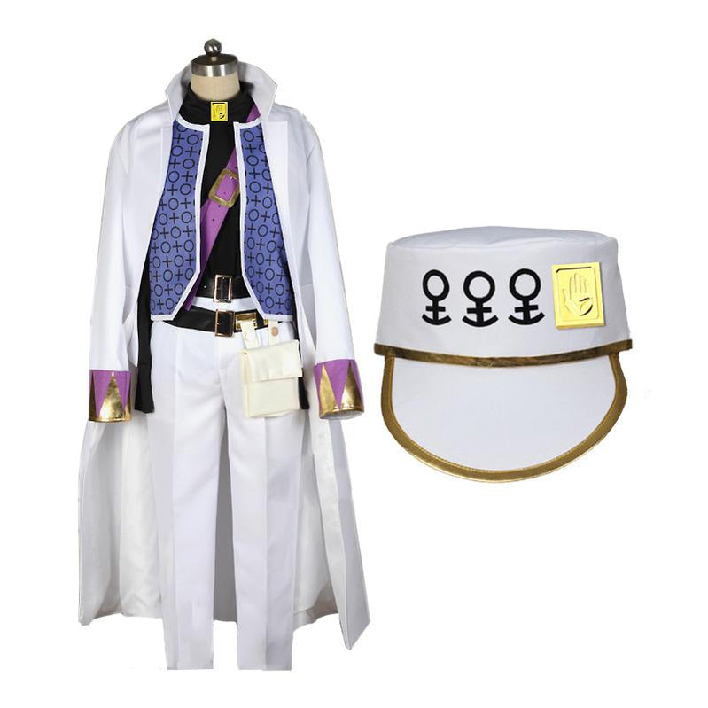 JoJo's Bizarre Adventure Diamond is Unbreakable Kujo Jotaro Cosplay Costume with Hat